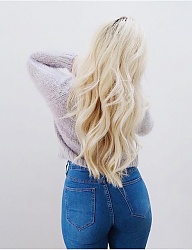 Fryzury Długie Na co dzień Proste Rozpuszczone Blond - 3083057