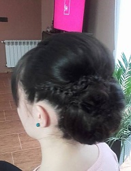 Fryzury Długie Wieczorowe Proste Upięcie Brązowe - 3104606