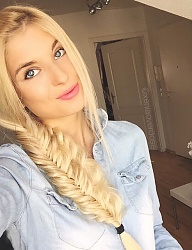 Fryzury Długie Na co dzień Proste Warkocze Blond - 2982017