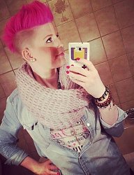 Fryzury Krótkie Na co dzień Proste Irokez damski Kolorowe - 1735231