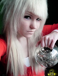 Fryzury Średnie Alternatywne EMO Blond - 1097984