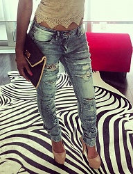 Moda Spodnie Jeansy - 1857214