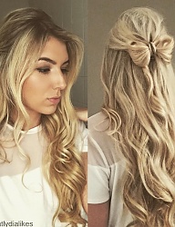 Fryzury Długie Na co dzień Kręcone Upięcie Blond - 3188520