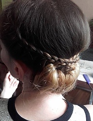 Fryzury Średnie Wieczorowe Proste Upięcie Blond - 3152238