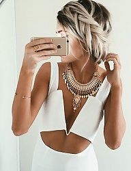 Fryzury Średnie Na co dzień Proste Warkocze Blond - 3117849