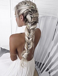 Fryzury Długie Na co dzień Kręcone Warkocze Blond - 3156679