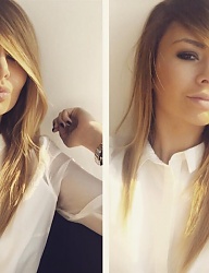 Fryzury Długie Na co dzień Proste z grzywką Rozpuszczone Blond - 2992777