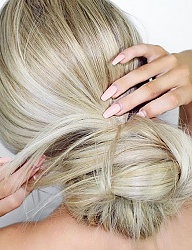 Fryzury Długie Na co dzień Proste Upięcie Blond - 3088826