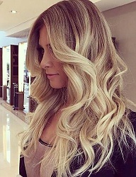Fryzury Długie Na co dzień Kręcone Rozpuszczone Blond - 3000359