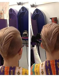 Fryzury Krótkie Na co dzień Proste Irokez damski Blond - 1727837
