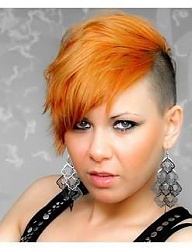 Fryzury Krótkie Na co dzień Proste Irokez damski Kolorowe - 1132793