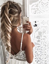 Fryzury Długie Na co dzień Proste Warkocze Blond - 3155393