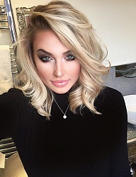 Fryzury Średnie Na co dzień Kręcone Rozpuszczone Blond - 3075184