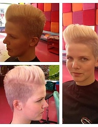 Fryzury Krótkie Na co dzień Proste Irokez damski Blond - 1803352
