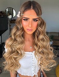 Fryzury Długie Ślubne Kręcone Rozpuszczone Blond - 3272200