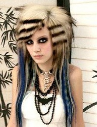 Fryzury Długie Alternatywne EMO Blond - 1376030