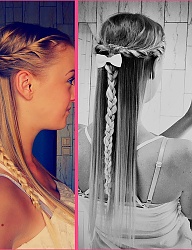 Fryzury Długie Na co dzień Proste Warkocze Blond - 2127374