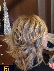 Fryzury Średnie Na co dzień Kręcone Rozpuszczone Blond - 2979392