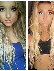 Fryzury Długie Na co dzień Proste Rozpuszczone Blond - 2107573