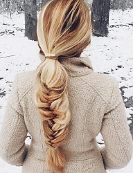 Fryzury Długie Na co dzień Proste Warkocze Blond - 3112390