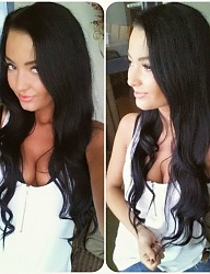 Fryzury Długie Na co dzień Kręcone Rozpuszczone Czarne - 2995547
