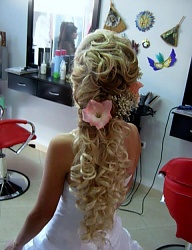 Fryzury Długie Ślubne Kręcone Rozpuszczone Blond - 1322830