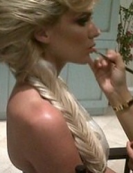 Fryzury Długie Wieczorowe Proste Warkocze Blond - 2122507
