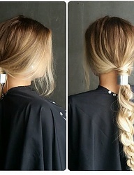 Fryzury Długie Na co dzień Proste Upięcie Blond - 3010048