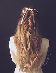 Fryzury Długie Na co dzień Proste Upięcie Blond - 2975620