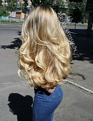 Fryzury Długie Na co dzień Kręcone Rozpuszczone Blond - 3208173