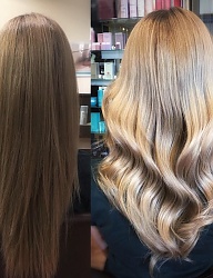 Fryzury Długie Na co dzień Kręcone z grzywką Rozpuszczone Blond - 3262114