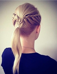 Fryzury Średnie Na co dzień Proste Upięcie Blond - 2171805