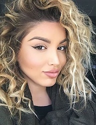 Fryzury Średnie Na co dzień Kręcone Rozpuszczone Blond - 3081260