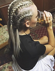 Fryzury Długie Na co dzień Proste Warkocze Blond - 2983914