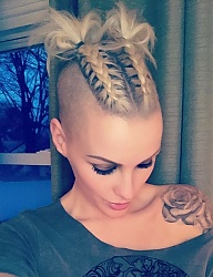 Fryzury Krótkie Alternatywne Tribale - wzory na głowie - 3217118