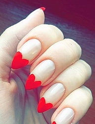 Paznokcie Naturalne Malowane farbkami Szpice - 3103307