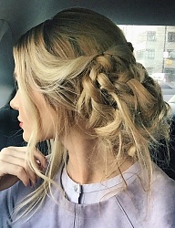 Fryzury Długie Na co dzień Proste Upięcie Blond - 2923894