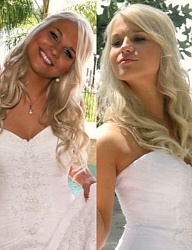 Fryzury Długie Ślubne Kręcone Rozpuszczone Blond - 1196883