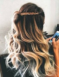 Fryzury Długie Na co dzień Kręcone Rozpuszczone Blond - 3103687