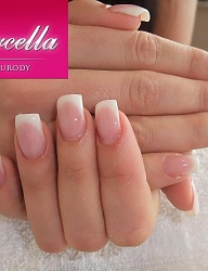 Paznokcie Żel French Kwadratowe - 1078558