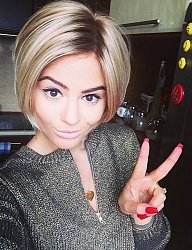 Fryzury Krótkie Na co dzień Proste Rozpuszczone Blond - 2128140