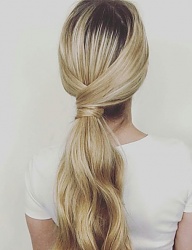 Fryzury Długie Na co dzień Kręcone Upięcie Blond - 3173328