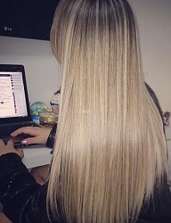 Fryzury Długie Na co dzień Proste Rozpuszczone Blond - 1487089