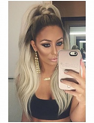 Fryzury Długie Na co dzień Proste Upięcie Blond - 3107860