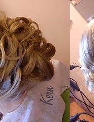 Fryzury Długie Ślubne Kręcone Upięcie Blond - 2905243