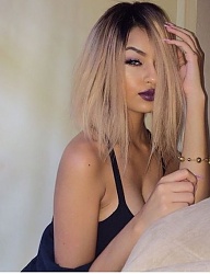 Fryzury Średnie Na co dzień Proste Rozpuszczone Blond - 3161420