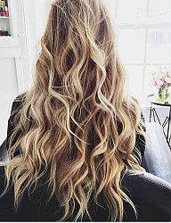 Fryzury Długie Na co dzień Kręcone Rozpuszczone Blond - 3103690