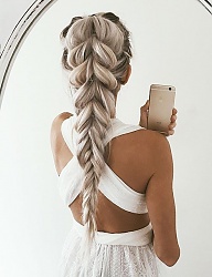 Fryzury Długie Na co dzień Proste Warkocze Blond - 3120192