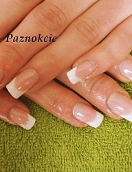 Paznokcie Żel French Kwadratowe - 1073758
