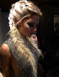 Fryzury Długie Ślubne Proste Warkocze Blond - 3159699